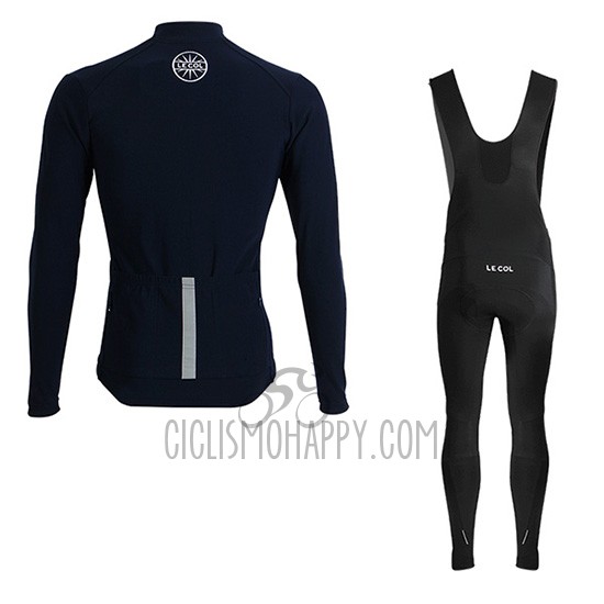 Lecol Cycling Jersey Bib Tight 2019 Men Long Sleeve Blue